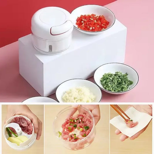 Small Garlic Grinder Manual Multi-function Garlic Chopper Crusher Press Food Vegetables