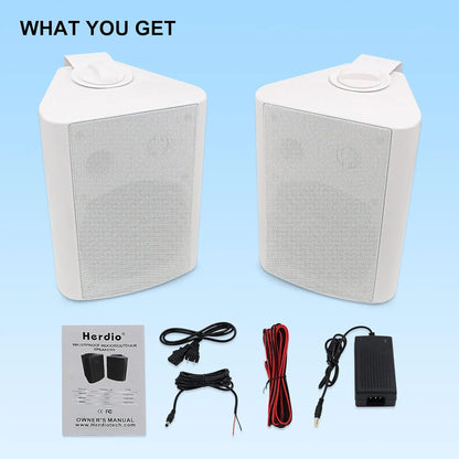 5.25'' 2PCS Indoor Outdoor Bluetooth Speakers Patio Waterproof  300 Watts