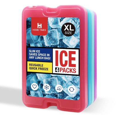 4pcs Ice packs for Lunch Box, Freezer Ice packs