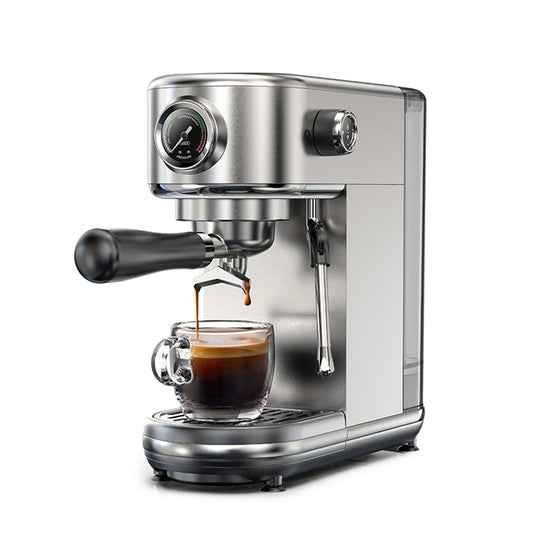 Espresso Coffee Machine Semi-Automatic Adjustable Temperature & Cup Volume Removable Water Tank