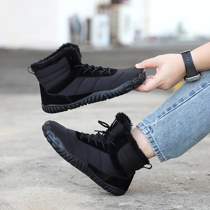 Winter Barefoot Shoes Warm Lined Snow Shoes for Women / Men Trainers Waterproof Running Shoes