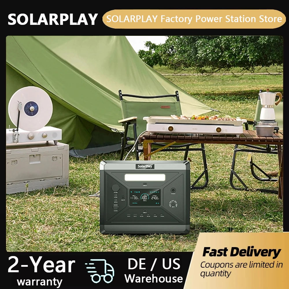 2400W Portable Power Station Battery with AC Output