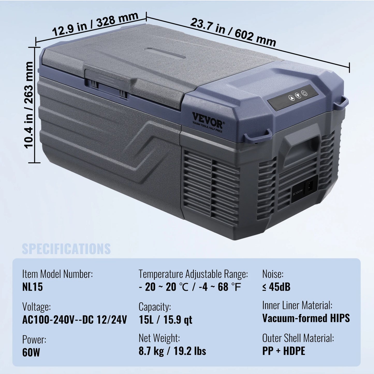 Car Refrigerator  12 Volt Car Refrigerator Fridge  37 L -4℉-68℉ 12/24V DC and 100-240V AC for Camping and RV