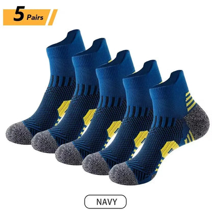 3/5Pairs Men's Sport Socks Breathable  Running Basketball Socks