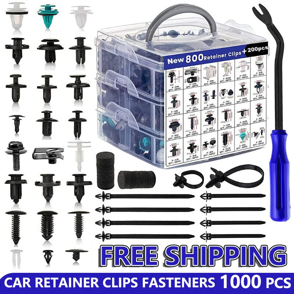 Car Retainer Clips Auto Fasteners Kit Fender Retainer with Fastener Remover