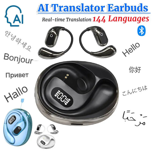 Wireless Translation Earbuds Real Time Translation Rechargeable