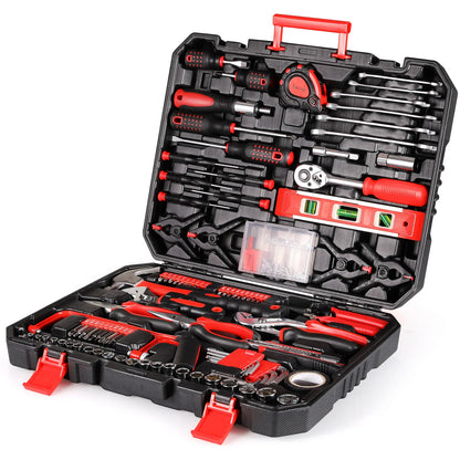198 Piece Tool Box, Ratchet Socket Tool Set, Screwdriver Set