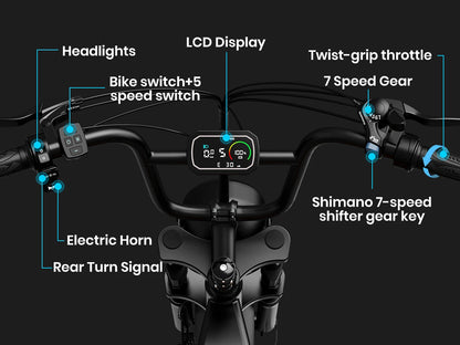 Adults Electric 1000W Motor Bicycle 48V 20AH 20“ Tire