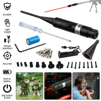 Green/Red Las-er Alignment Tool w/Adapters
