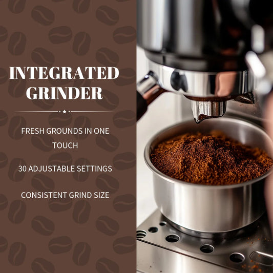 SEJOY CM7000 Espresso Machine with Built-in Grinder Fully Automatic Coffee Maker 20 Bar Professional  Milk Frother