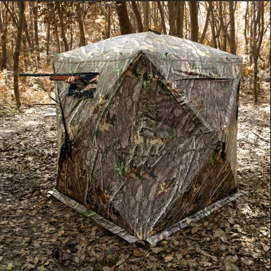 Hunting Blind, 270° See Through Ground Blind, 1-2 Person Pop Up Blind for Hunting with Carrying Bag