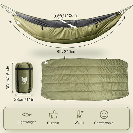 Hammock Underquilts Sleeping Bag Single Insulated Under Blanket 4 Seasons Lightweight