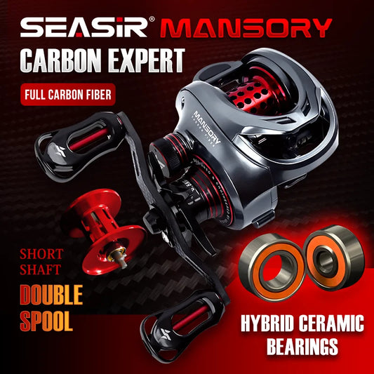 Baitcasting Fishing Reel 146g Ultralight Carbon 11+1 7.3:1