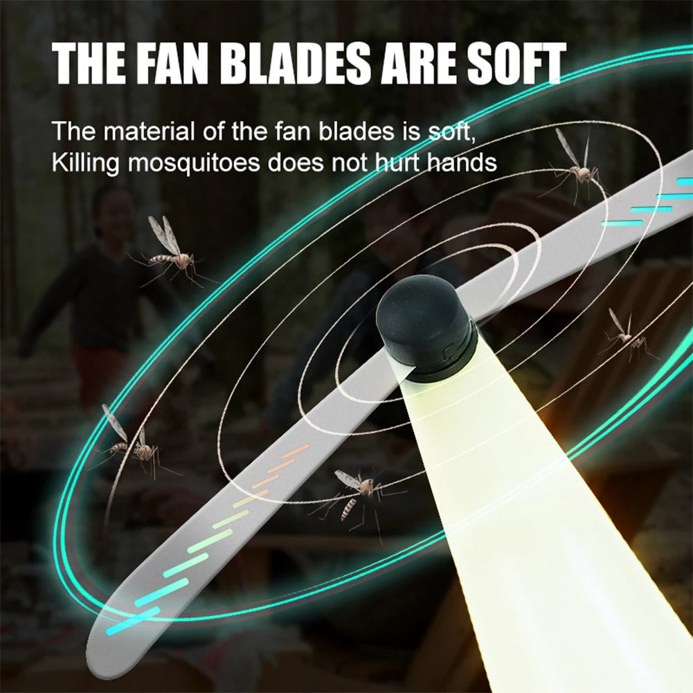 Portable Mosquito Repellent Fan with LED Light USB Rechargeable