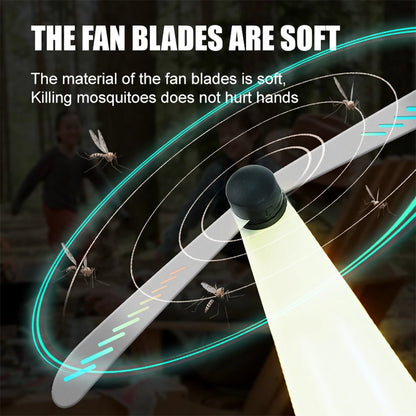 Portable Mosquito Repellent Fan with LED Light USB Rechargeable