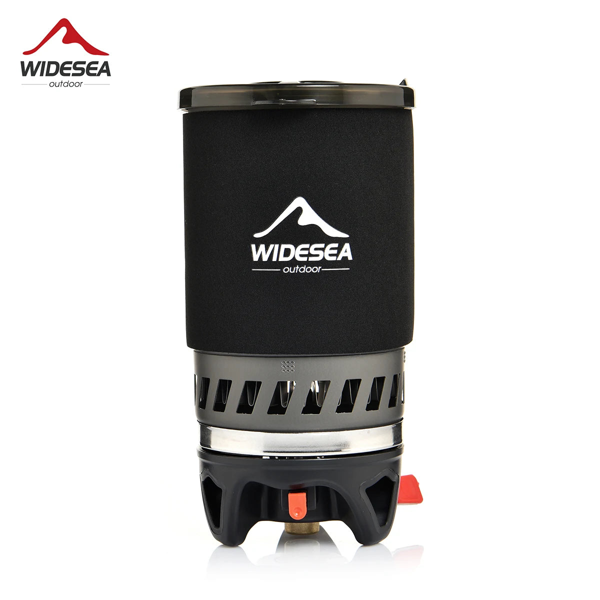 Camping Cooking System with Heat Exchanger Outdoor Gas Stove Burner Coffee Pot Cup Cookware
