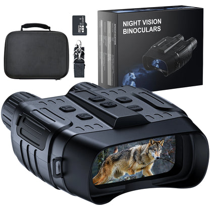 Night Vision Binoculars 4X Digital Zoom 7 Levels Infrared Goggles 2.3" Screen Telescope 300 Meters